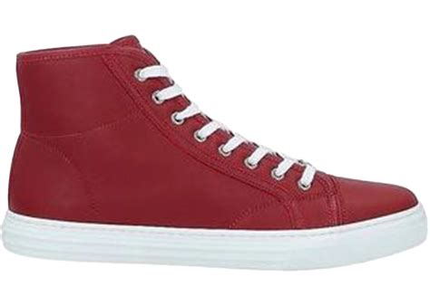 Gucci Leather High Red White Men's 